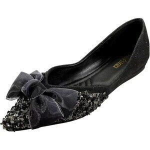 Duweidu Flat Shoes Women Black UP leather and rubber sole Comfort  Flats Dress